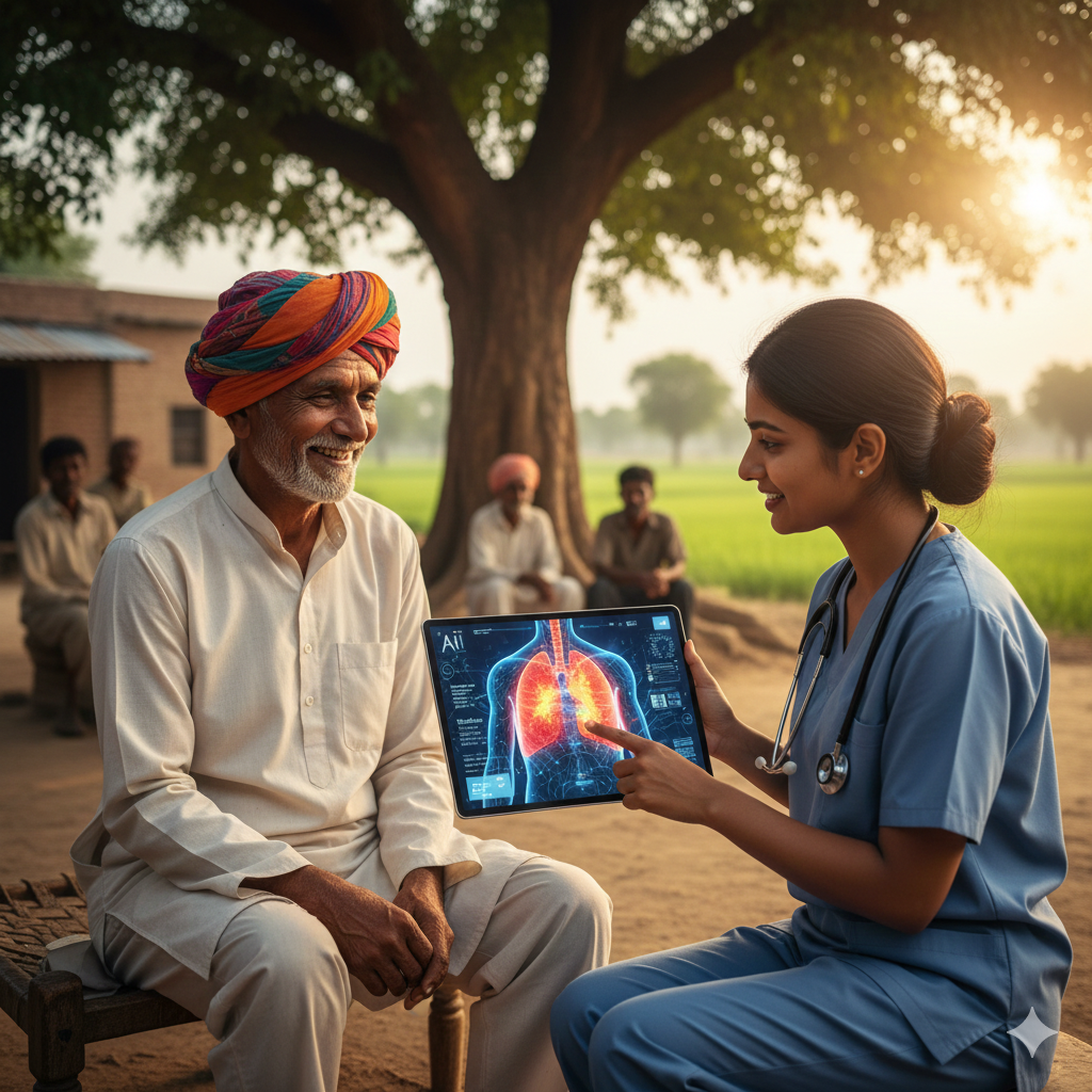 Inovasi E-Kesehatan: Platform Telemedisin Berbasis AI untuk Diagnosis Penyakit Langka di Pedesaan India.